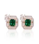 Green clinquant studs