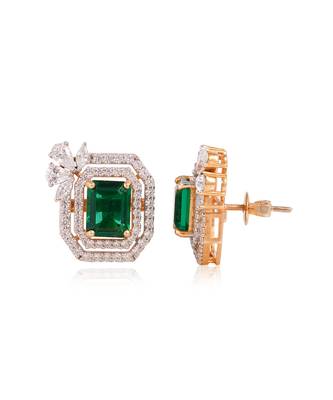 Green clinquant studs 2