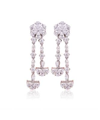 White frosted drop earrings 1