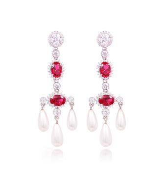 Red alma earrings 1