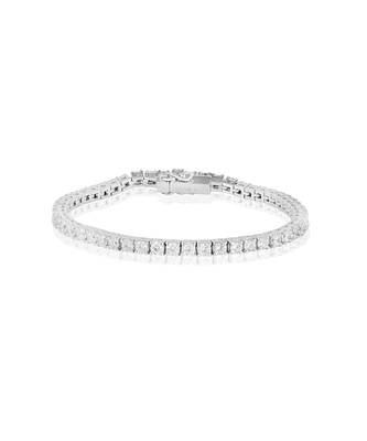 White zircon tennis bracelet 1