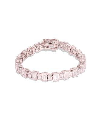 White emerald cut diamond bracelet 1