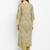 Green floral printed cotton stiched staright kurta with pant for women