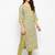 Green floral printed cotton stiched staright kurta with pant for women