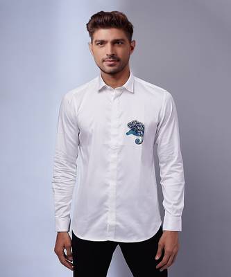 White cotton and lycra base shirt 1
