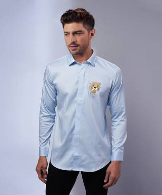 Light blue handcrafted shirt 1