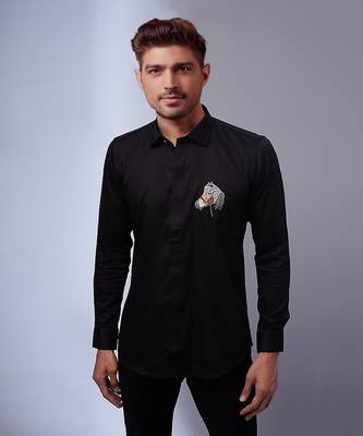 Black handcrafted shirt 1
