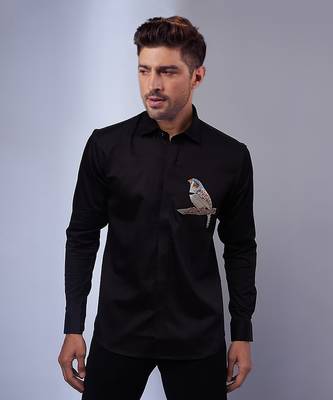 Black handcrafted shirt 1