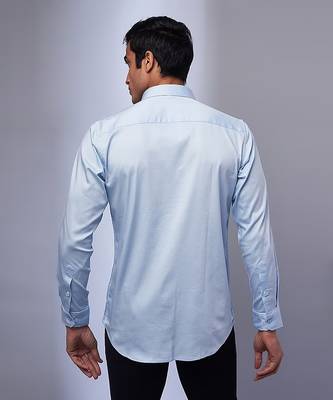 Light blue handcrafted cutdana embroidery shirt 2