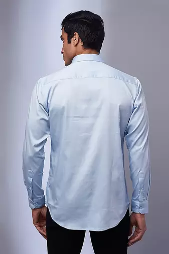 White handcrafted cutdana embroidery shirt