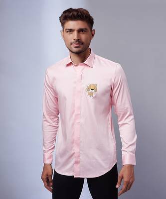 Light pink handcrafted cotton shirt 1