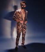 Black paisely tuxedo with pant