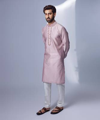 Light cream kurta set 3