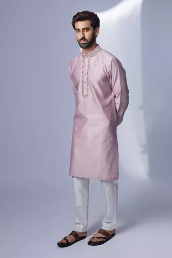 Light cream kurta set
