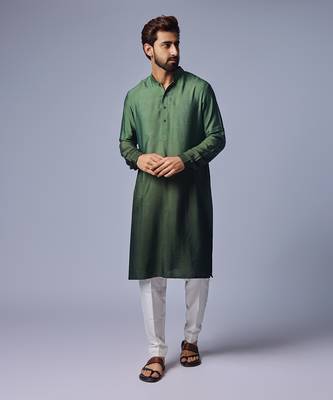 Green ombre kurta set 1