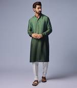 Green ombre kurta set