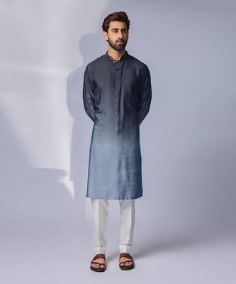 Grey ombre kurta set 1