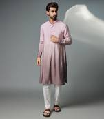 Light grey ombre kurta set