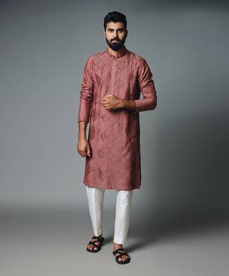 Maroon pintux kurta set 2