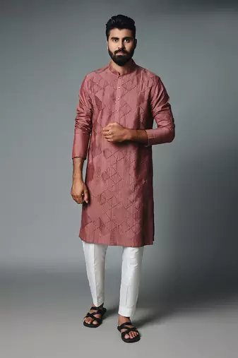 Maroon pintux kurta set