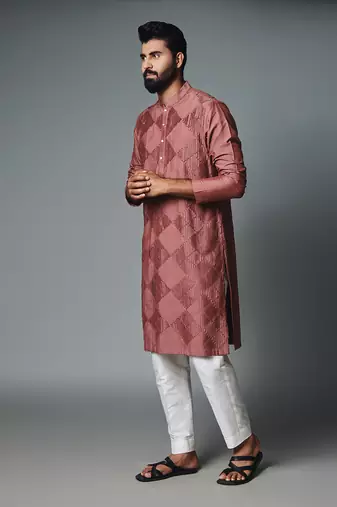Maroon pintux kurta set