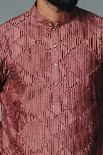 Maroon pintux kurta set