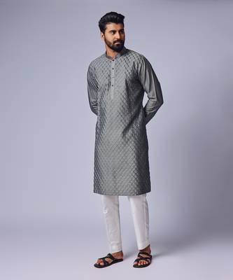 Grey pintux kurta set 2