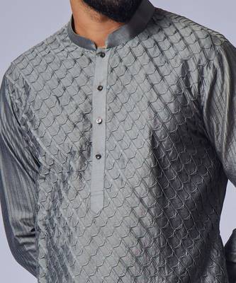 Grey pintux kurta set 3