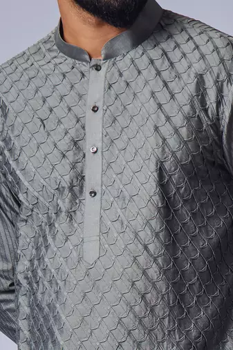 Grey pintux kurta set