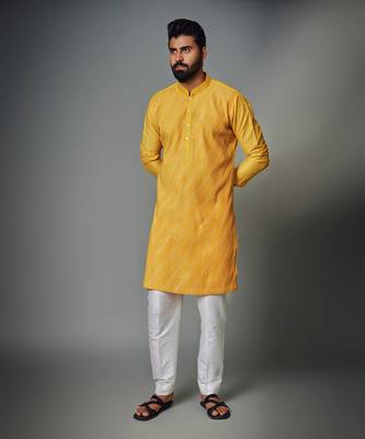Yellow pintux kurta set 2