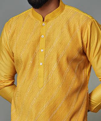 Yellow pintux kurta set 3