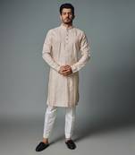 Light cream tagain kurta set