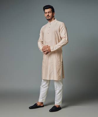 Light cream tagain kurta set 2