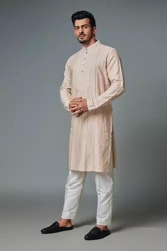 Light cream tagain kurta set