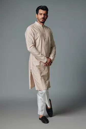Light cream tagain kurta set