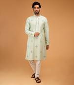 Mint green mirror kurta set