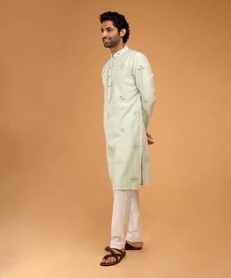 Mint green mirror kurta set 2