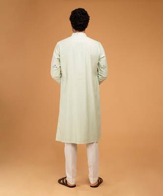 Mint green mirror kurta set 3