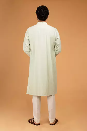 Mint green mirror kurta set