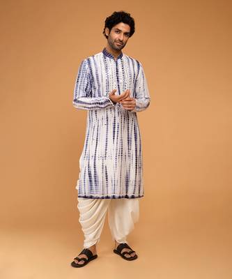 Navy blue mirror kurta set 1