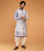 Navy blue mirror kurta set