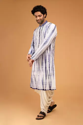 Navy blue mirror kurta set