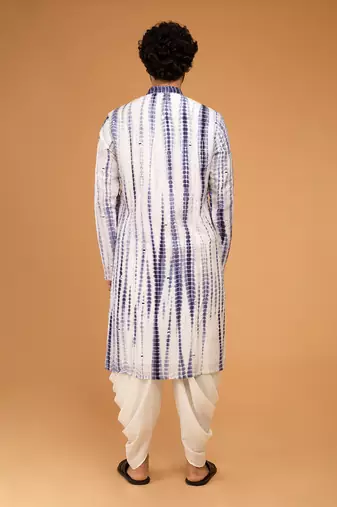 Navy blue mirror kurta set