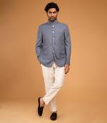 Blue texture bandhgala