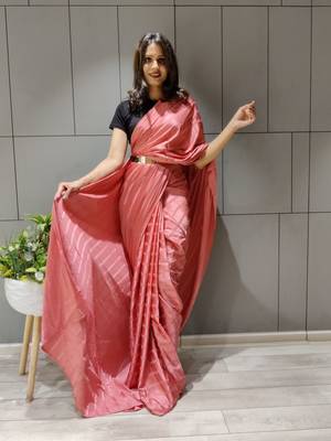 PINK BEAUTIFUL BOOMING SILK SAREE 1