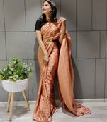 ORANGE BEAUTIFUL BOOMING SILK SAREE