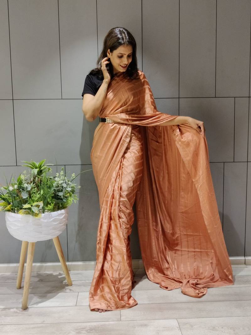 ORANGE BEAUTIFUL BOOMING SILK SAREE