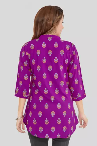  rayon printed short kurti