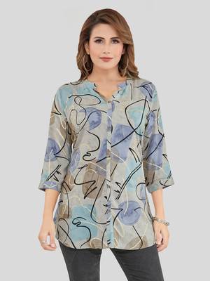  rayon printed short kurti 1
