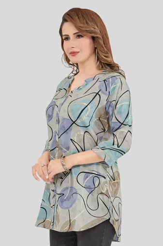  rayon printed short kurti